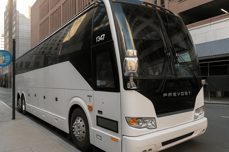 a Redding Coach Bus Service coach bus