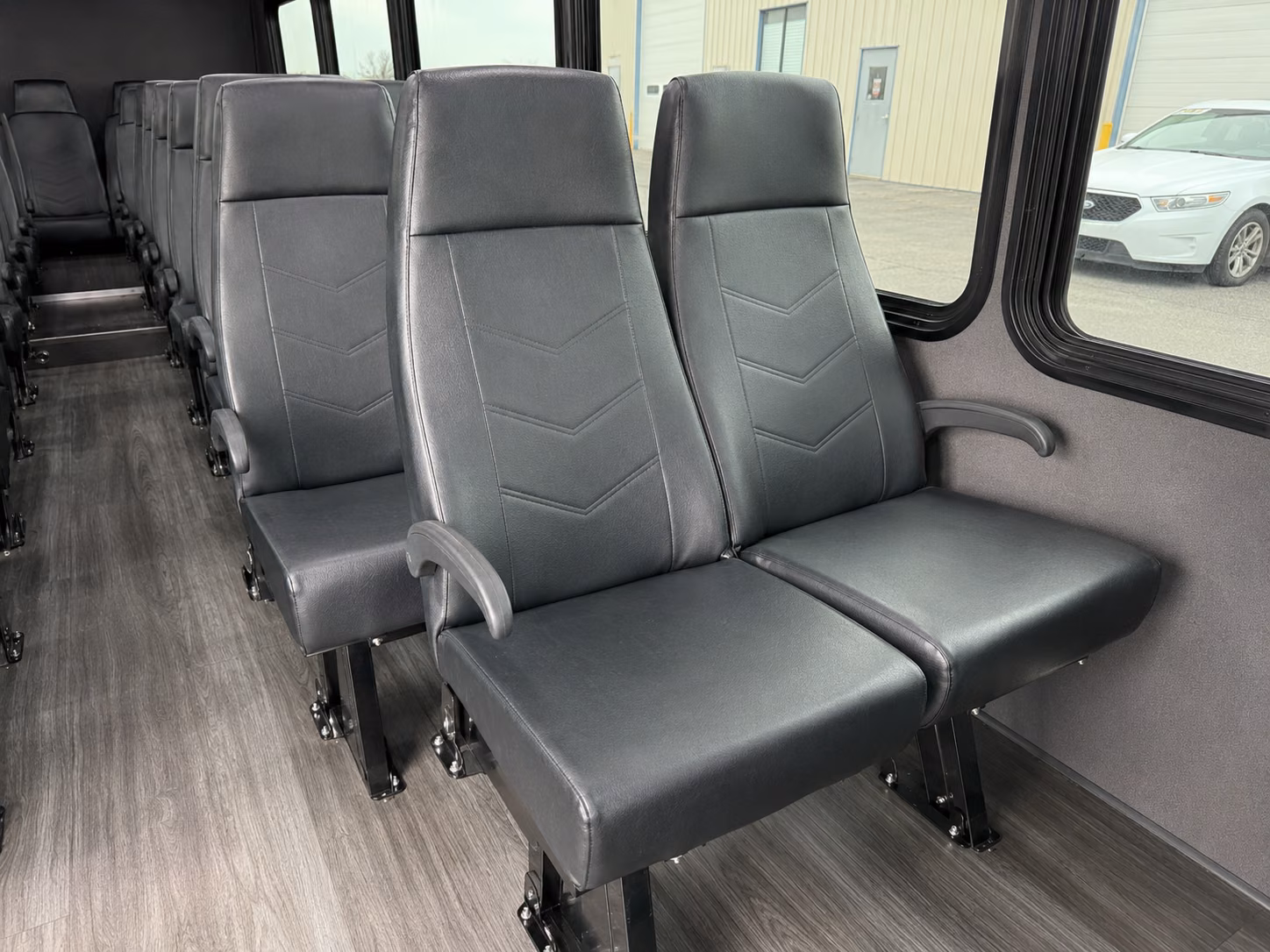 redding 15 passenger minibus inside