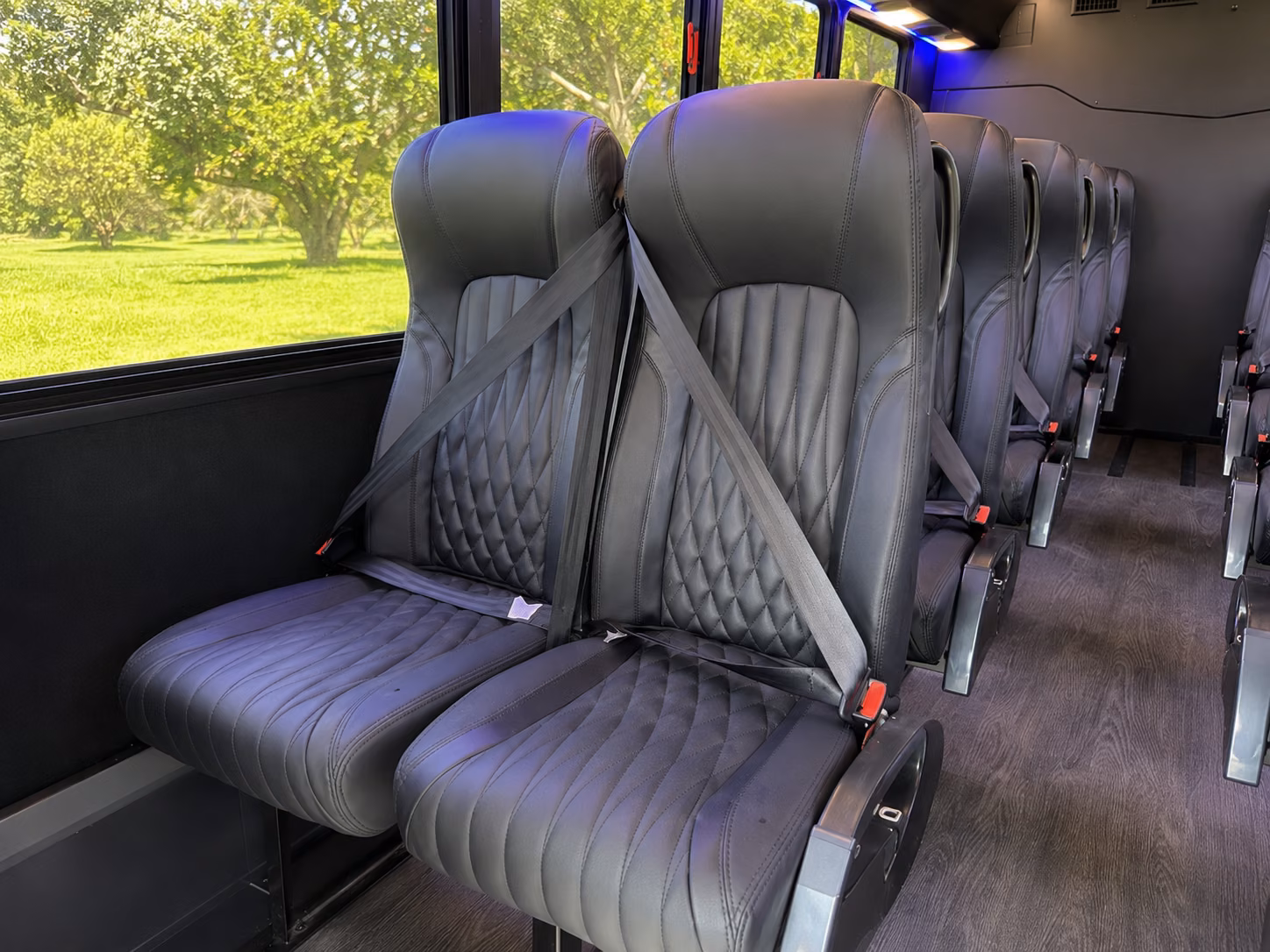 redding 15 passenger minibus interior