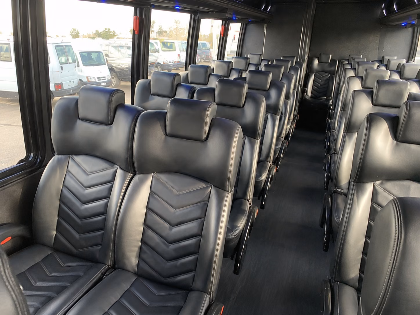 redding 18 passenger minibus interior