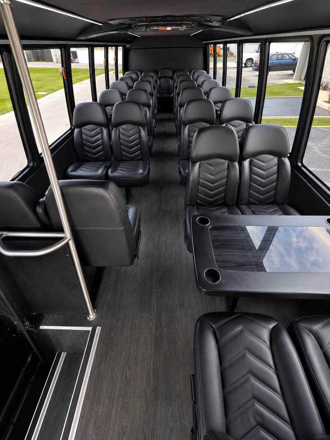 redding 20 passenger minibus interior