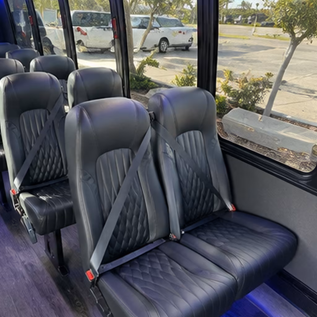 redding 30 passenger minibus inside