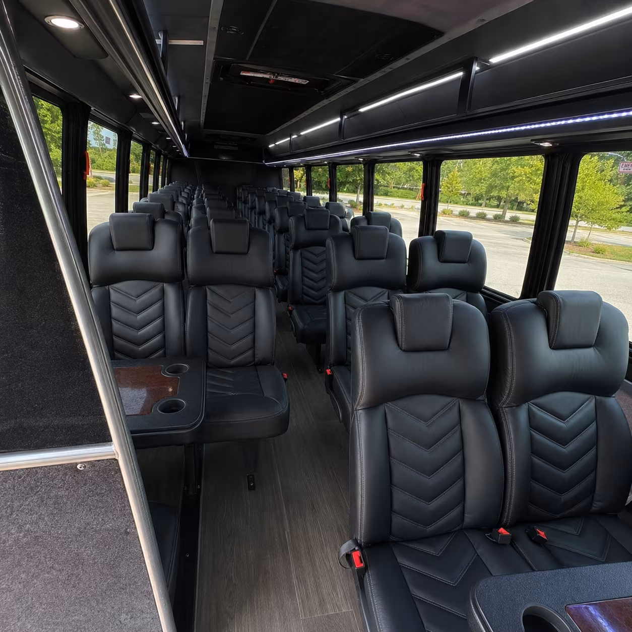 redding 30 passenger minibus interior