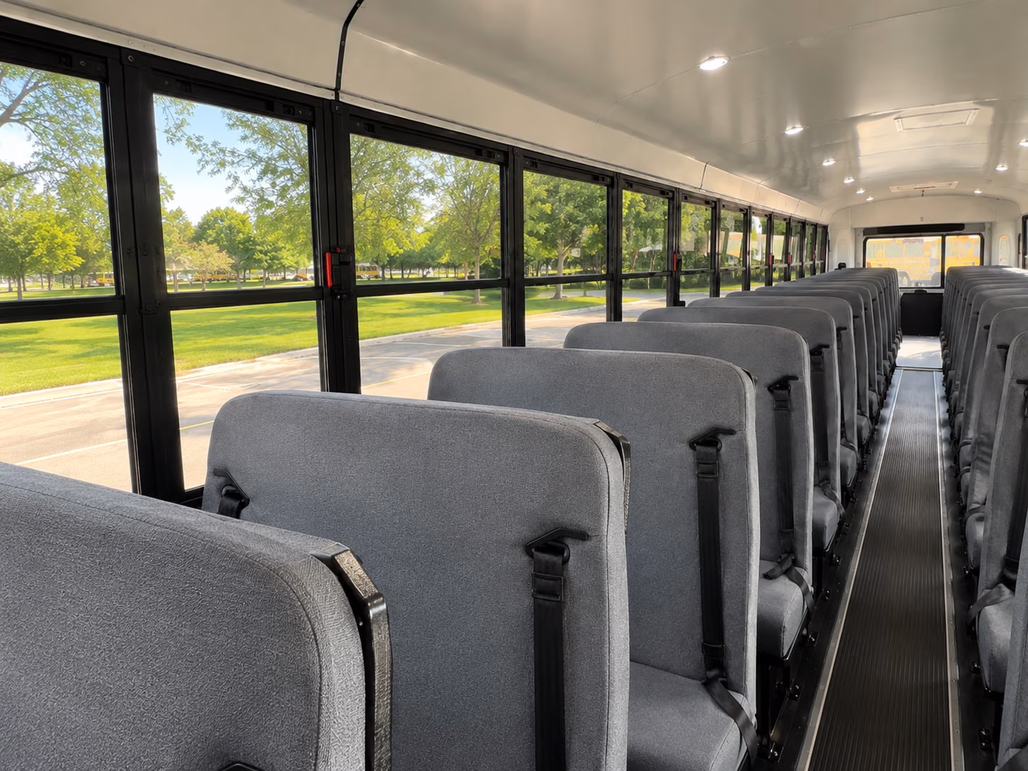 redding school bus inside