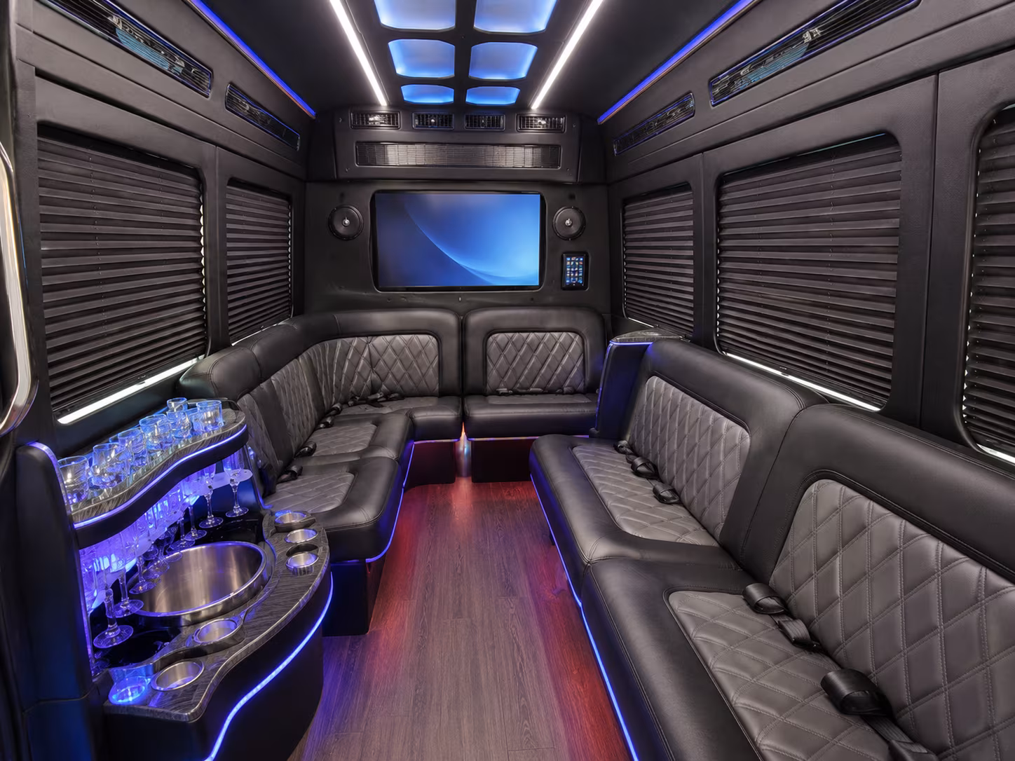 redding sprinter limousine inside