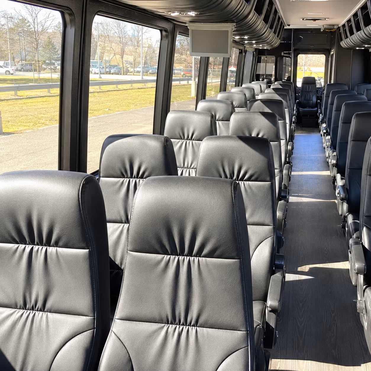 shuttle buses for redding wedding guests between hotels and venues